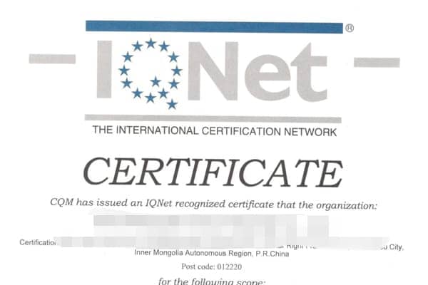 certificate